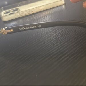 Cartier Black and Gold Eyeglass Arm